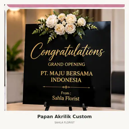 Papan Bunga Akrilik Mamuju